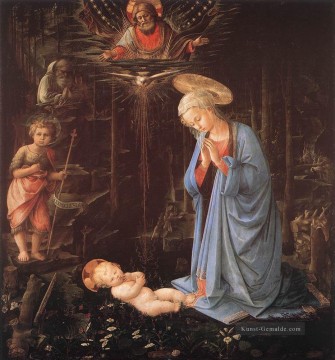 Madonna im Wald Renaissance Filippo Lippi Ölgemälde